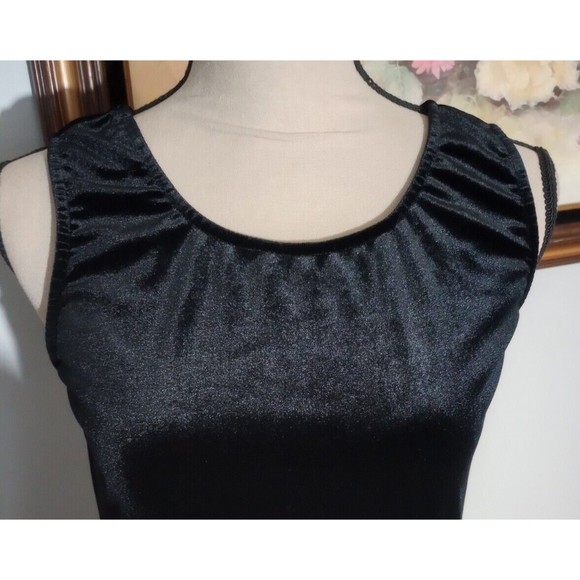 Coldwater Creek Womens Black Velvet Dress Floral Jacket size 6 Long Buttons 2 pc - Picture 14 of 16